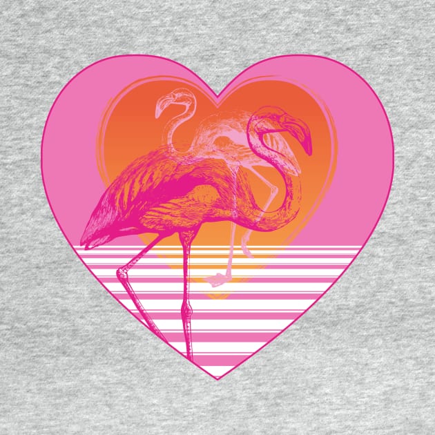 Flamingos at Sunset | Pink Flamingos | Vintage Flamingos | by Eclectic At Heart